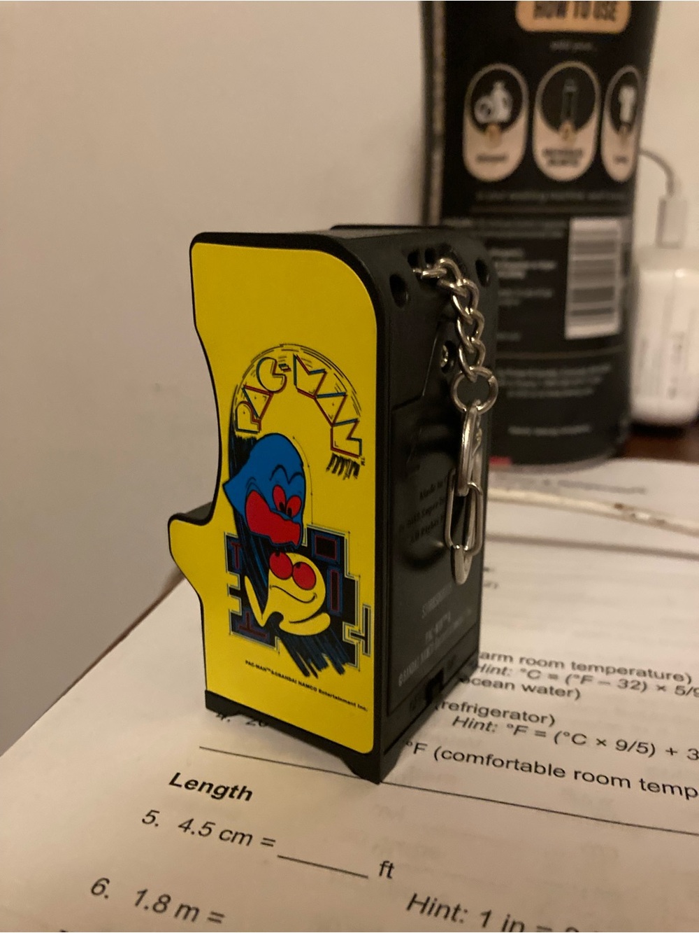Yellow Pac-Man Keychain
